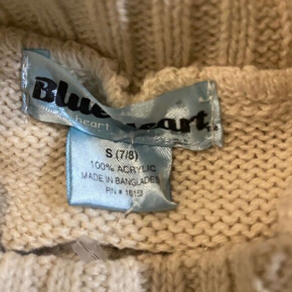 Blue Heart kid's tan knit sleeveless pullover sweater size small - Picture 6 of 6